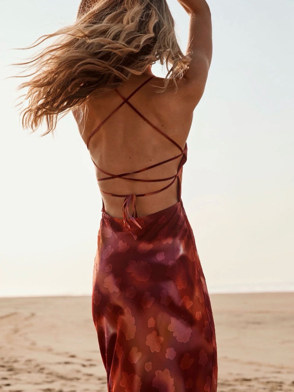 12th Tribe Maris Plum Floral Maxi Dress - Picture 2 of 7